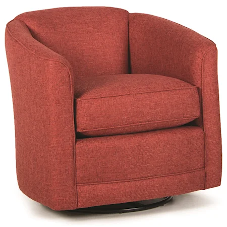 Swivel Glider Chair with Barrel Back